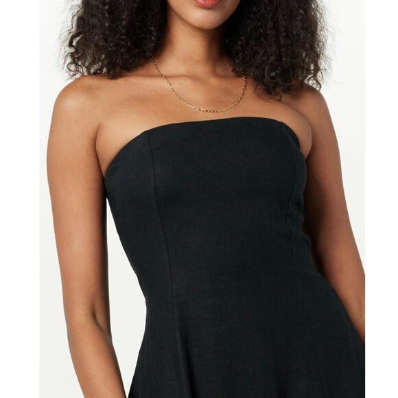 The Drop Womens Carlota Strapless Linen Maxi Dress - Picture 3 of 4